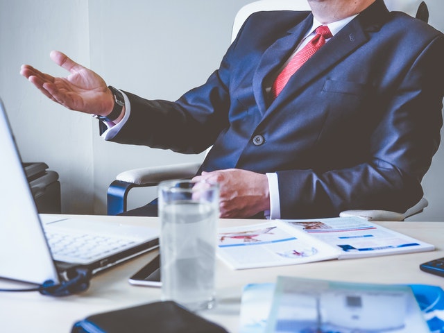Business owner reviewing financial reports